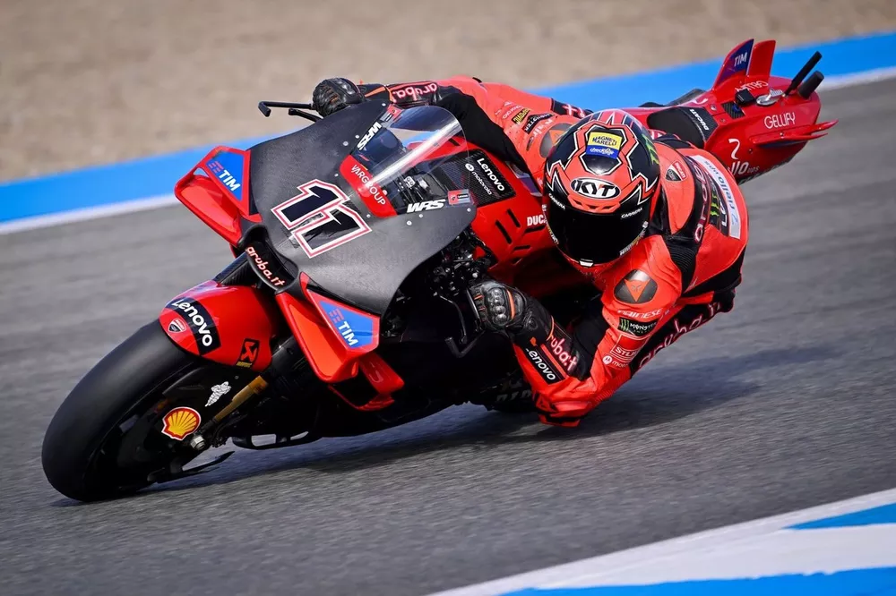 Nicolo Bulega, Ducati, lors d'un test &agrave; Jerez