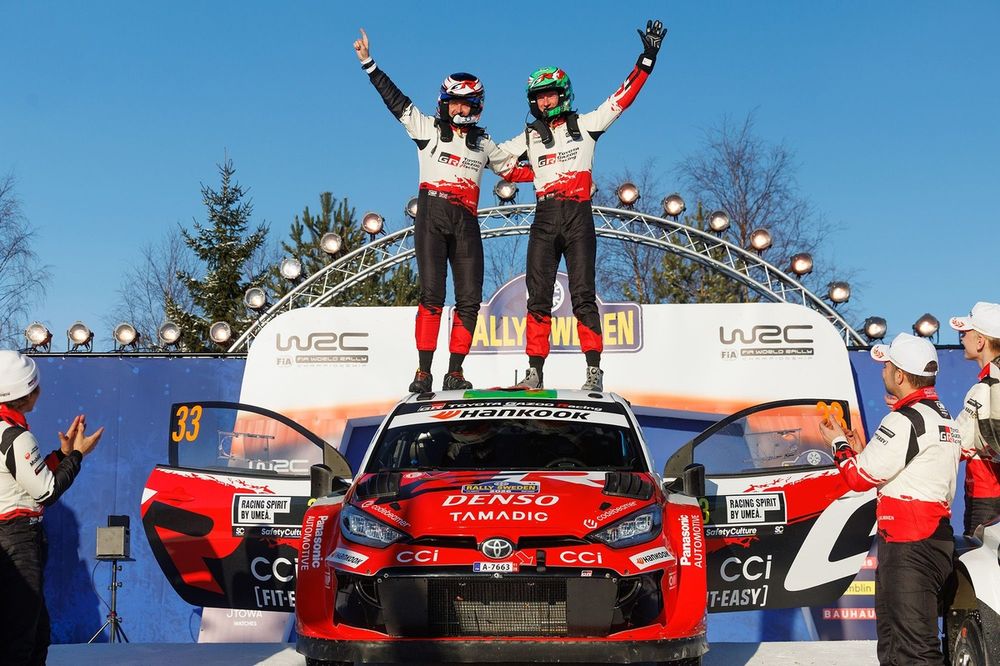 Winners Elfyn Evans, Scott Martin, Toyota Gazoo Racing WRT