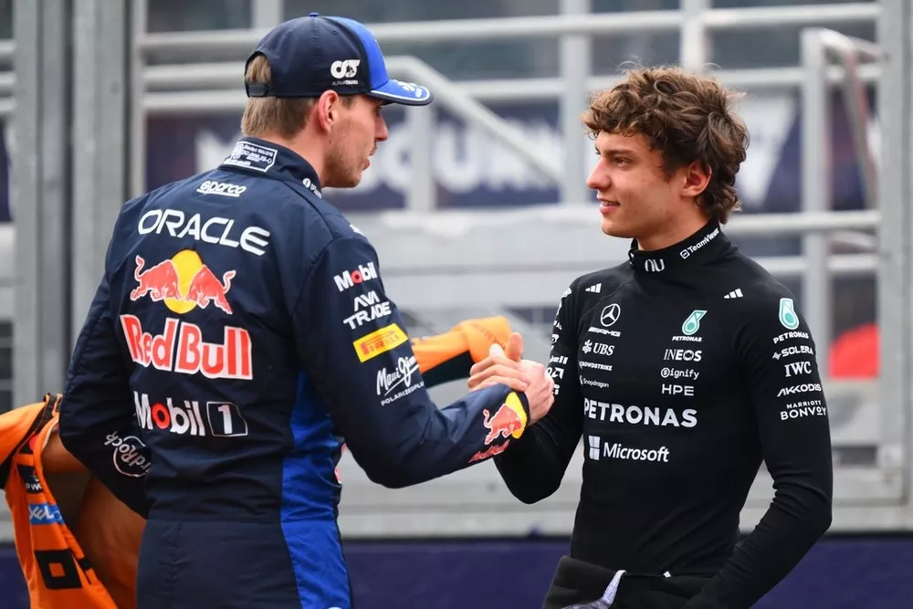 Andrea Kimi Antonelli, Mercedes, Max Verstappen, Red Bull Racing