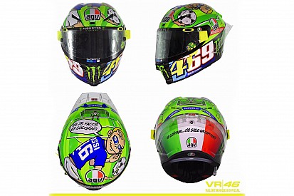 Un casque en hommage à Totti et Hayden pour Rossi au Mugello