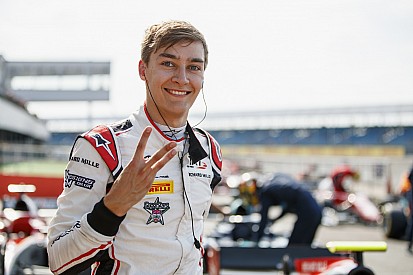 Silverstone F2: Russell takes third straight pole