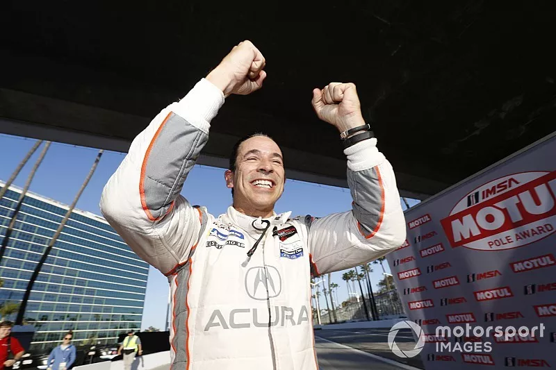 Prototype pole winner #7 Acura Team Penske Acura DPi, DPi: Helio Castroneves