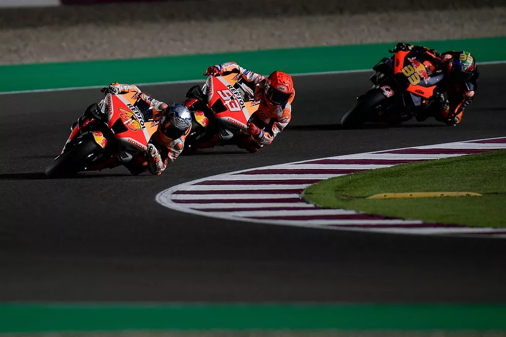 Pol Espargaro, Repsol Honda Team, Marc Marquez, Repsol Honda Team, Brad Binder, Red Bull KTM Factory Racing