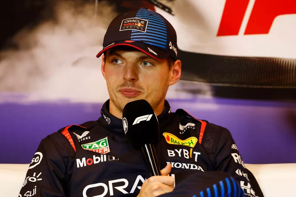 Max Verstappen, Red Bull Racing, in the post Qualifying Press Conference