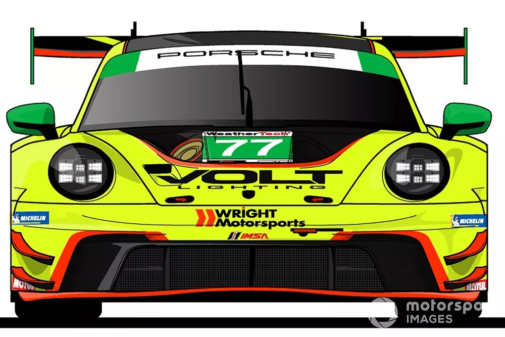 #77 Wright Motorsports Volt Racing, Porsche 911 GT3-R: Alan Brynjolfsson, Trent Hindman