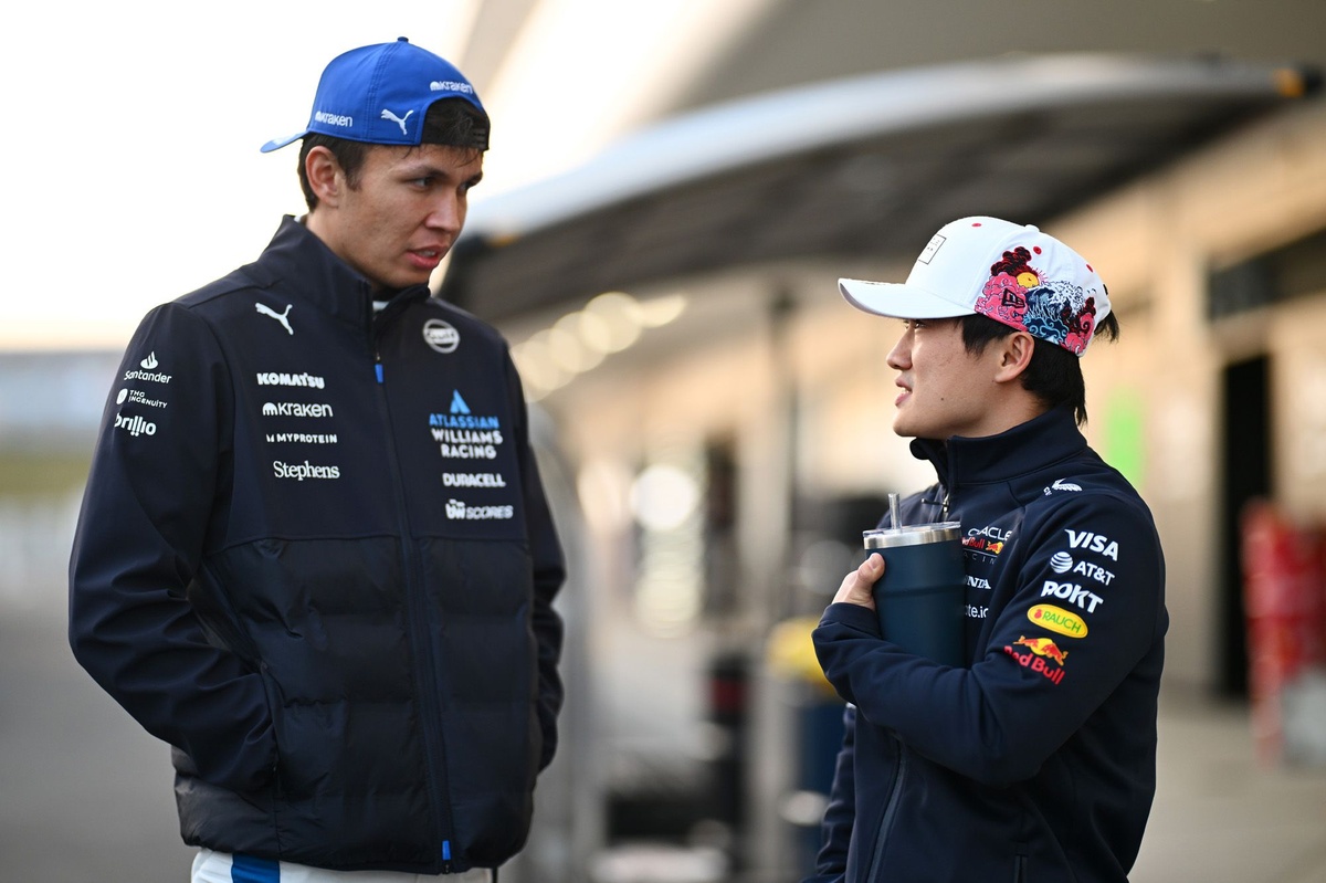 Alex Albon reveals regular talks with Yuki Tsunoda to help with 2026 Red Bull seat uncertainty