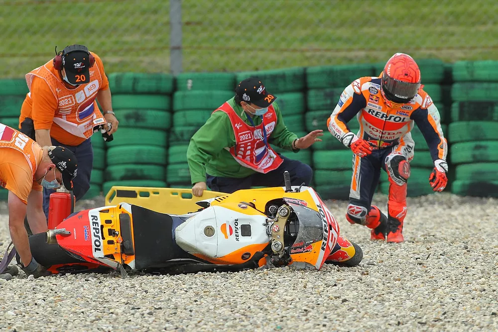 Marc Marquez, Repsol Honda Team crash