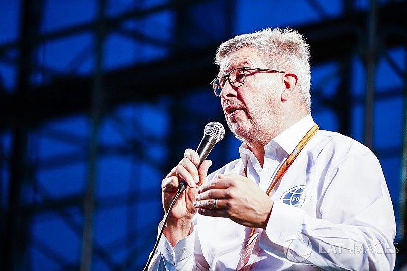 Ross Brawn, Managing Director of Motorsports, FOM, on stage