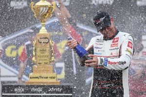 Denny Hamlin goes back-to-back, winning Darlington Cup race in overtime