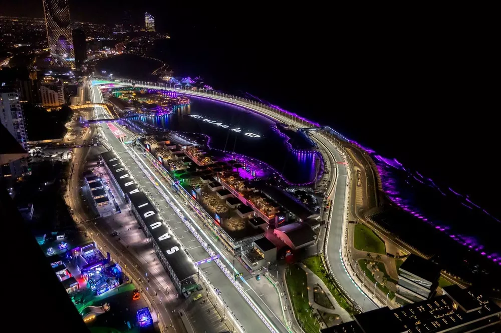 A view of the circuit from above
