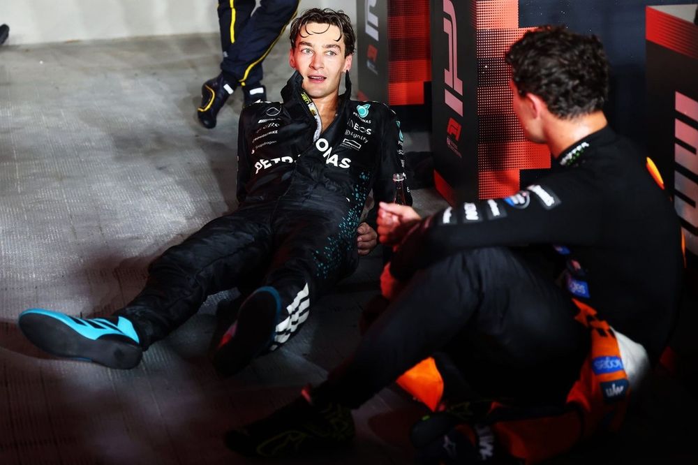 Lando Norris, McLaren, George Russell, Mercedes