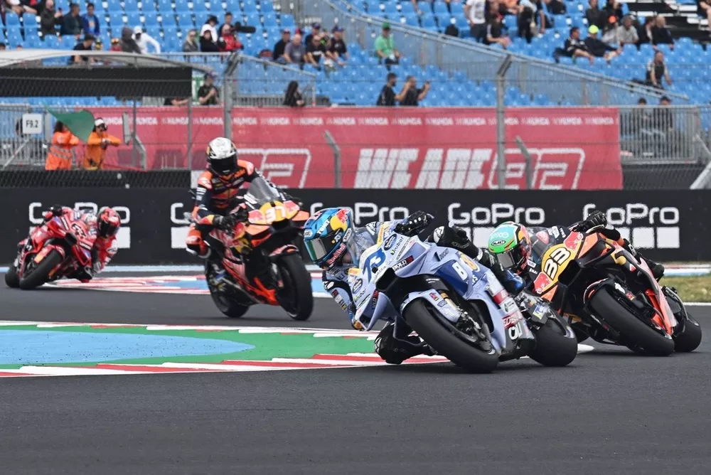 Brad Binder, Red Bull KTM Factory Racing, Pedro Acosta, Red Bull KTM Factory Racing, Francesco Bagnaia, Ducati Team, Marc Marquez, Ducati Team