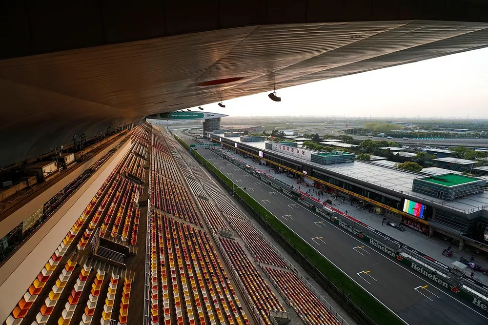 Una vista panor&aacute;mica del Circuito Internacional de Shanghai