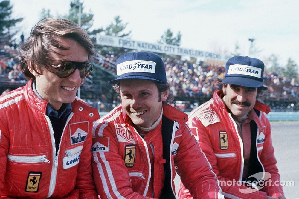 Luca di Montezemolo, Clay Regazzoni, Niki Lauda, Ferrari