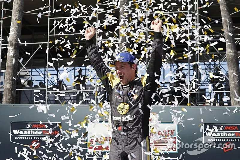 I vincitori della gara #5 Mustang Sampling Racing Cadillac DPi, DPi: Filipe Albuquerque