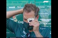 Vettel, con parche, explica su problema de ojo en Mónaco