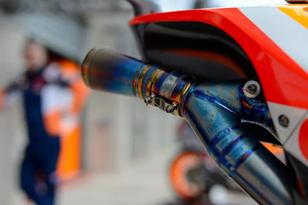 Repsol Honda Team exhaust detail