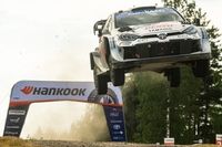 Kalle Rovanpera shines in tricky weather to lead WRC Finland on Friday