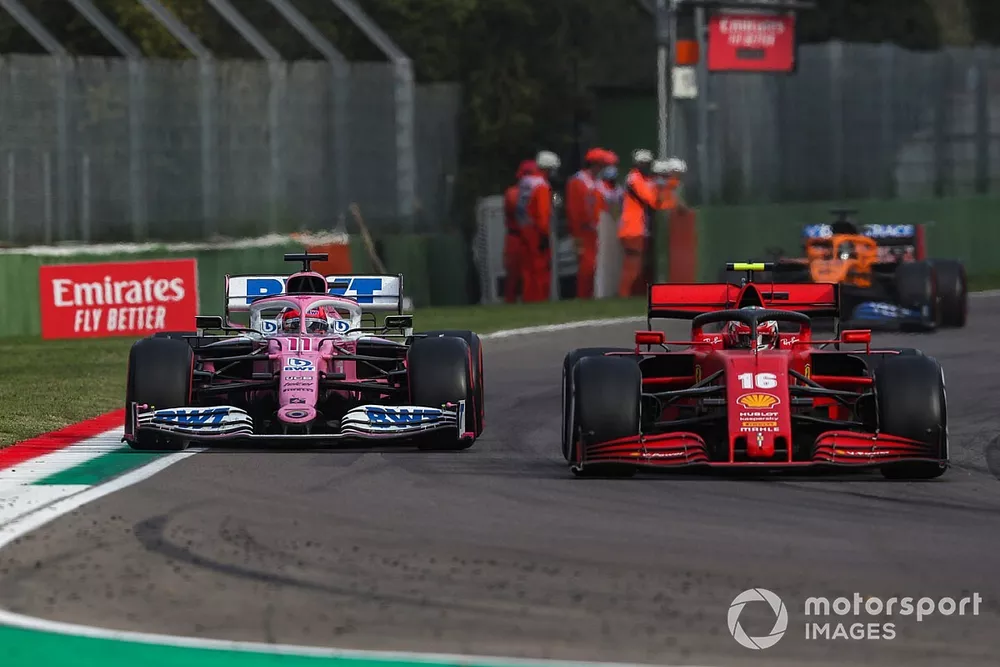 Charles Leclerc, Ferrari SF1000, Sergio Perez, Racing Point RP20