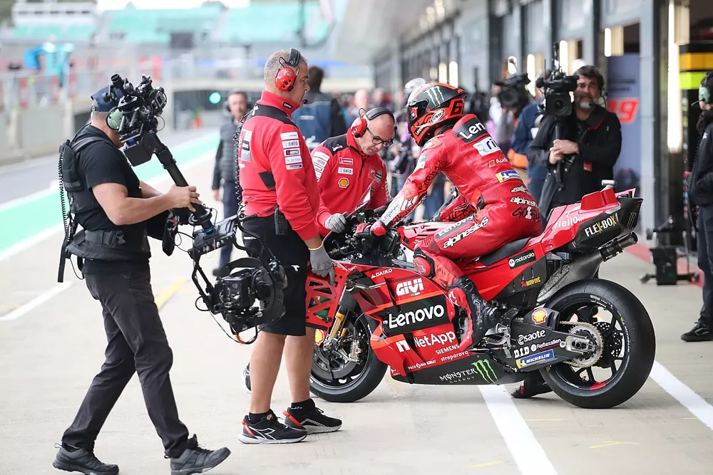 Francesco Bagnaia, Ducati Team, TV camera