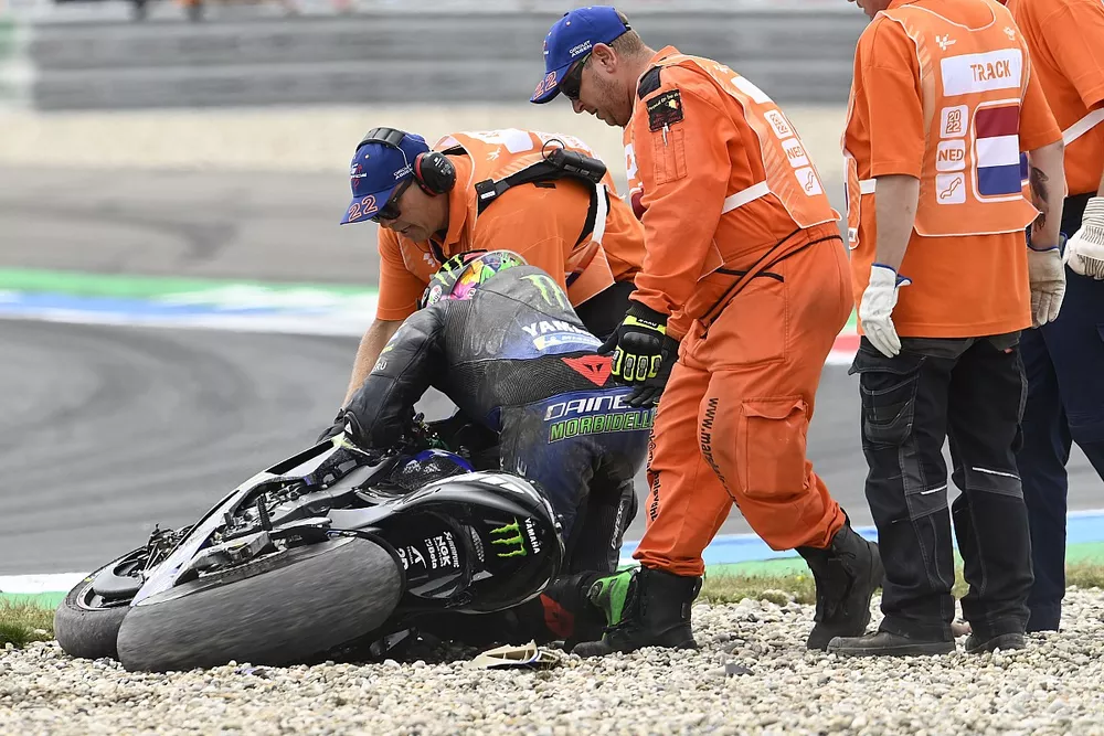 Franco Morbidelli, Yamaha Factory Racing apr&egrave;s sa chute