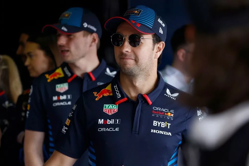 Sergio Perez, Red Bull Racing, avant la parade des pilotes