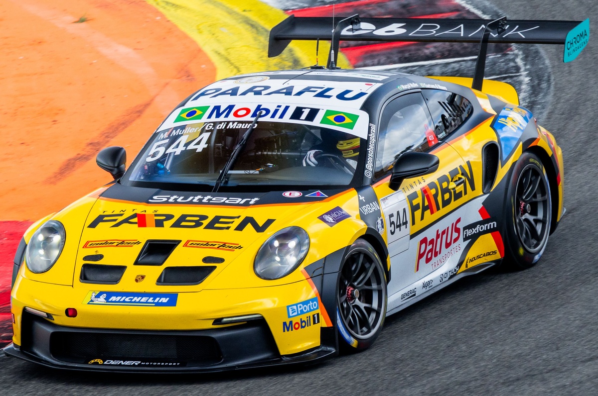 Marçal Muller e Gaetano Di Mauro lideram treino livre da Porsche Cup Endurance em Brasília