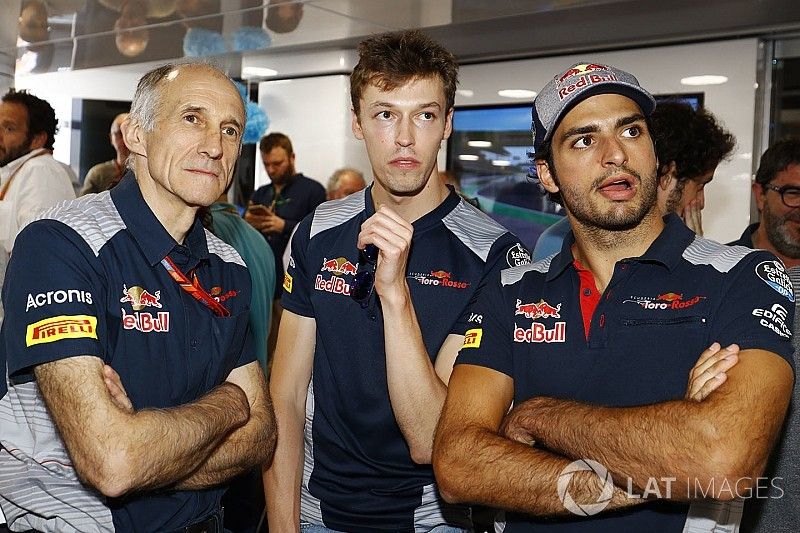 Franz Tost director Scuderia Toro Rosso, Daniil Kvyat, Scuderia Toro Rosso, Carlos Sainz Jr., Scuder