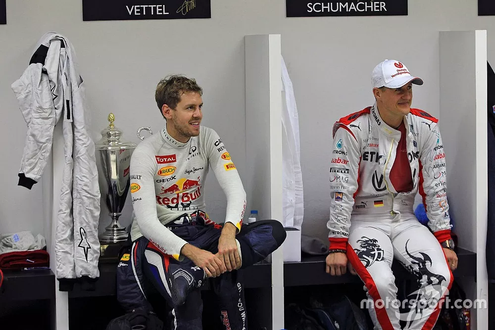 Sebastian Vettel y Michael Schumacher