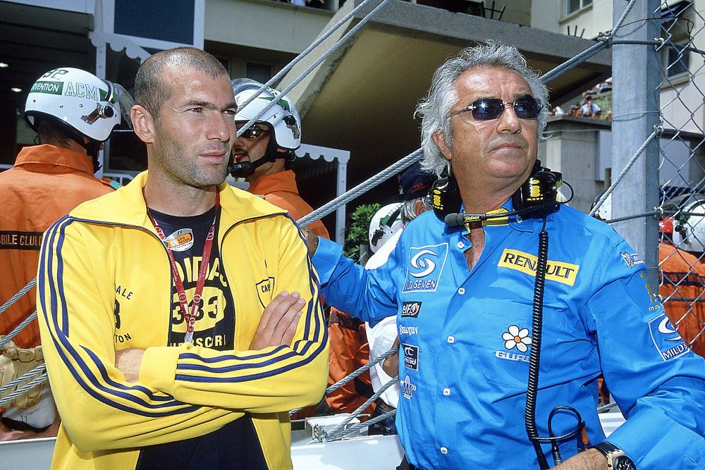 Flavio Briatore with football star Zinedine Zidane