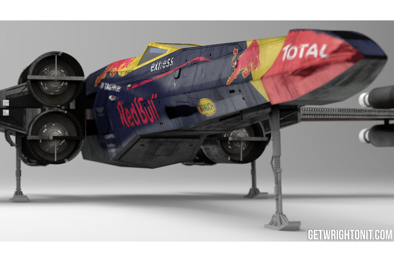 Star Wars X-Wing met Red Bull Racing livery