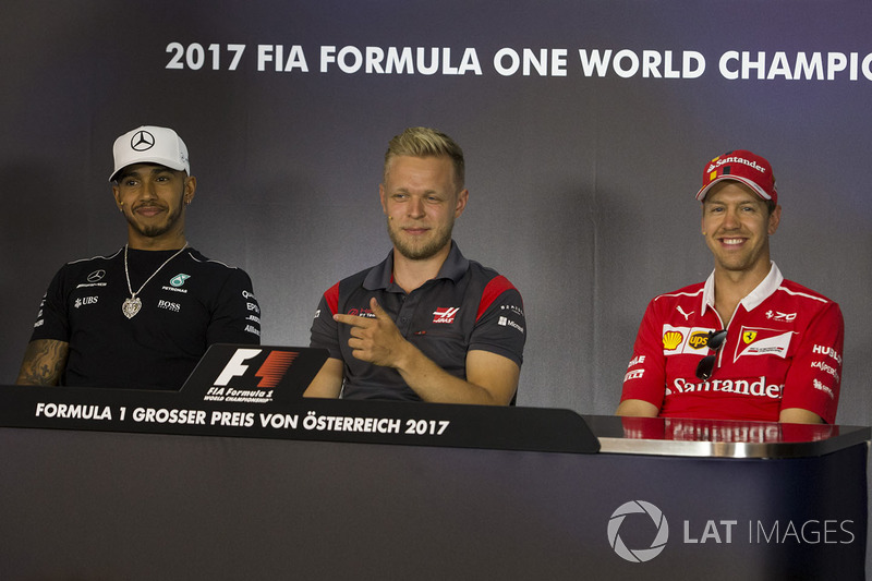 Льюіс Хемілтон, Mercedes AMG F1, Кевін Магнуссен, Haas F1 Team, Себастьян Феттель, Ferrari