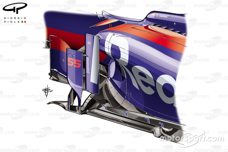 Scuderia Toro Rosso STR12 vloer detail