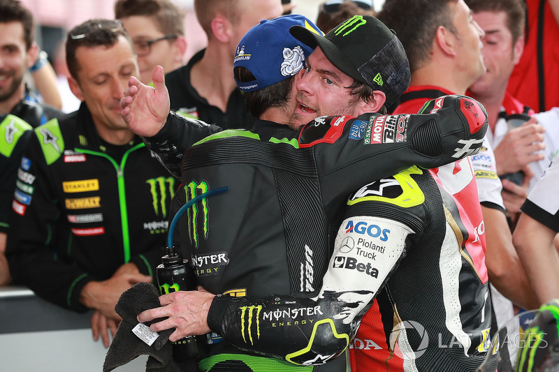 Le deuxième, Johann Zarco, Monster Yamaha Tech 3, le vainqueur Cal Crutchlow, Team LCR Honda