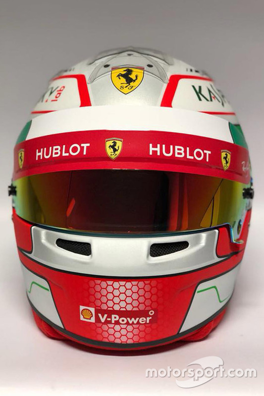 Helmet of Antonio Giovinazzi, Ferrari reserve driver