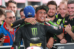 Second place Johann Zarco, Monster Yamaha Tech 3, Hafizh Syahrin, Monster Yamaha Tech 3
