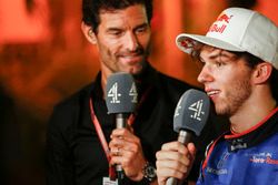 Mark Webber, Channel 4 F1 y Pierre Gasly, Toro Rosso