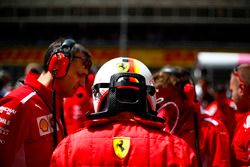 Sebastian Vettel, Ferrari, on the grid