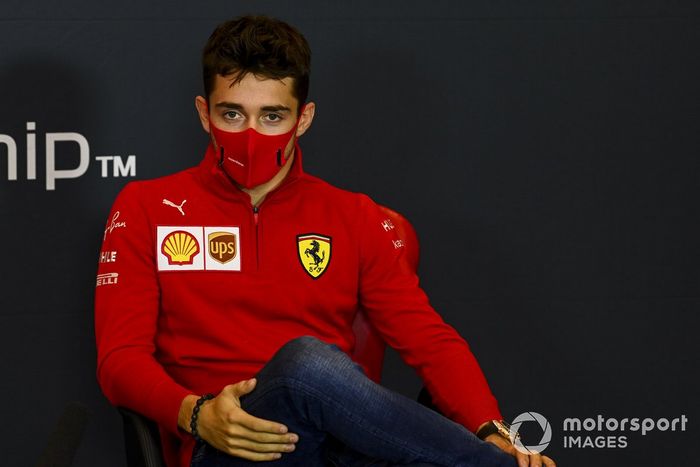 Charles Leclerc, Ferrari en la conferencia de prensa