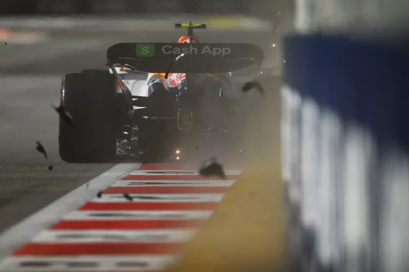 Liam Lawson, crash de l'équipe Racing Bulls