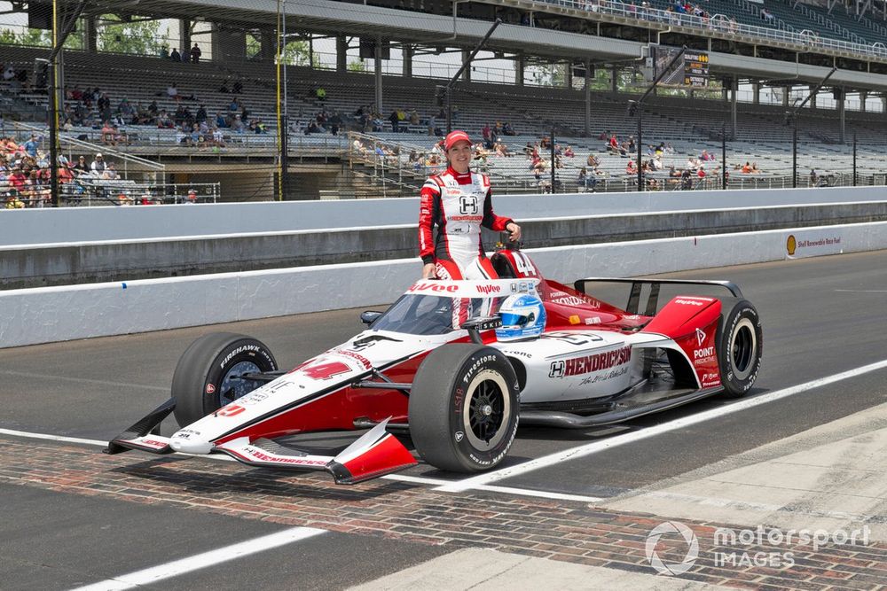 Katherine Legge, Rahal Letterman Lanigan Racing Honda foto de calificación
