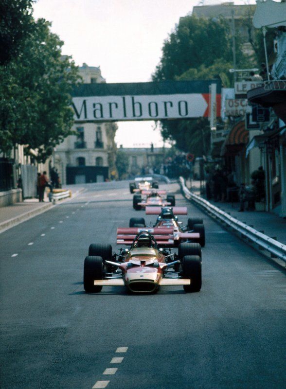 Jochen Rindt, Lotus Cosworth 49C, Piers Courage, Williams De Tomaso 505, Jo Siffert, March Cosworth 701, Bruce McLaren, McLaren Cosworth M14A
