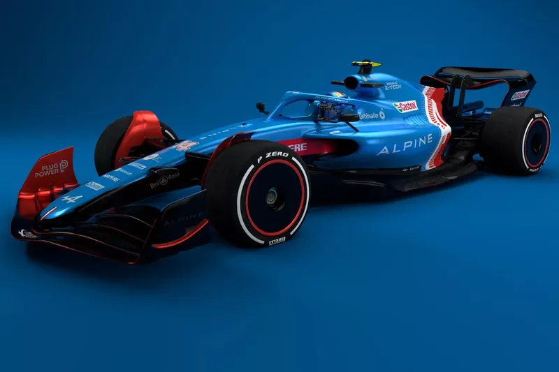 La livrée 2021 d'Alpine sur la Formule 1 de 2022