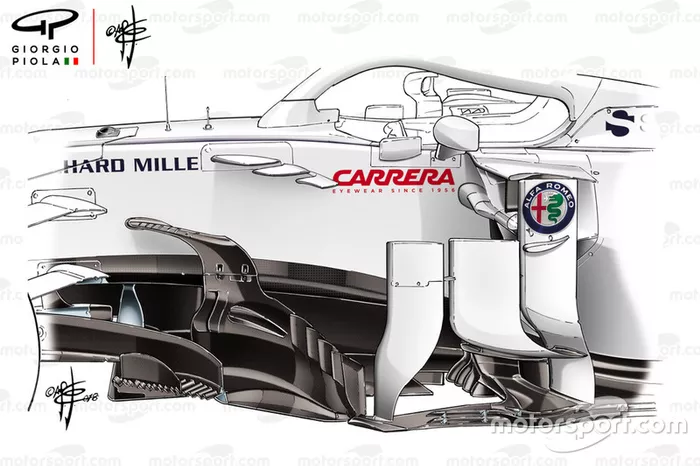 Sauber C39: Bargeboards