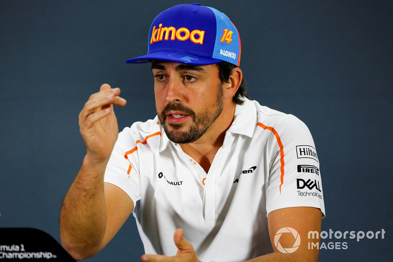 Fernando Alonso, McLaren, in the press conference