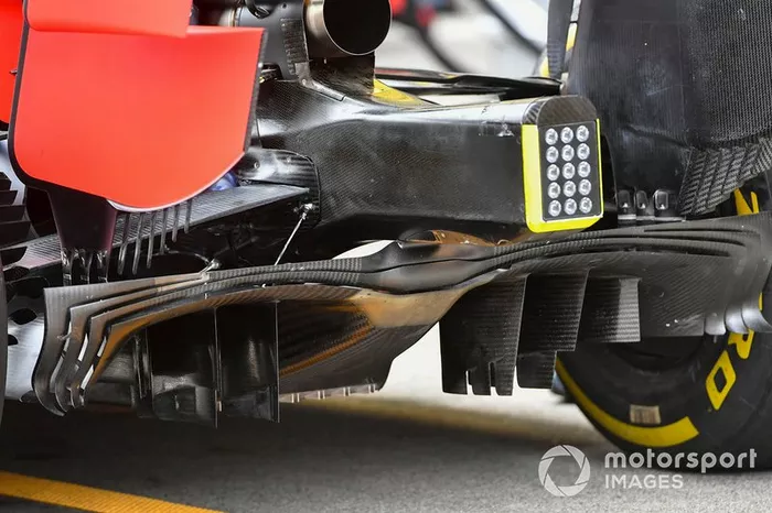 Diffuser details on the Red Bull Racing RB15