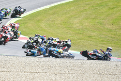 Choque de Jack Miller, Marc VDS, Loris Baz, Avintia Racing, Alvaro Bautista, Aprilia Racing Team Gre