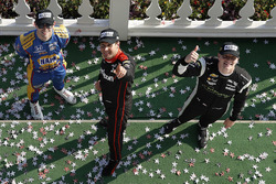 Podium: race winner Will Power, Team Penske Chevrolet, second place Josef Newgarden, Team Penske Chevrolet, third place Alexander Rossi, Curb Herta - Andretti Autosport Honda