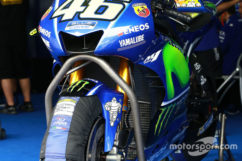 Valentino Rossi, Yamaha Factory Racing detalle de la moto