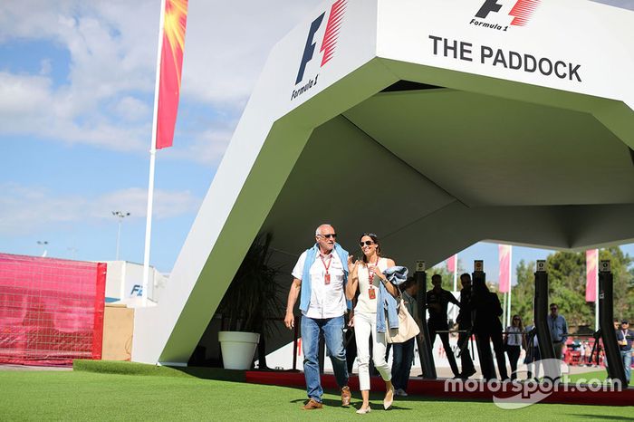 Dietrich Mateschitz, CEO and Founder of Red Bull at the Paddock gates